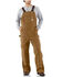 Image #1 - Carhartt Men's Solid Brown Zip-To-Thigh Unlined Bib Overalls - Big, Brown, hi-res