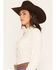 Image #2 - Wrangler Retro Women's Sierra Horse Print Slim Long Sleeve Snap Western Shirt, Cream, hi-res