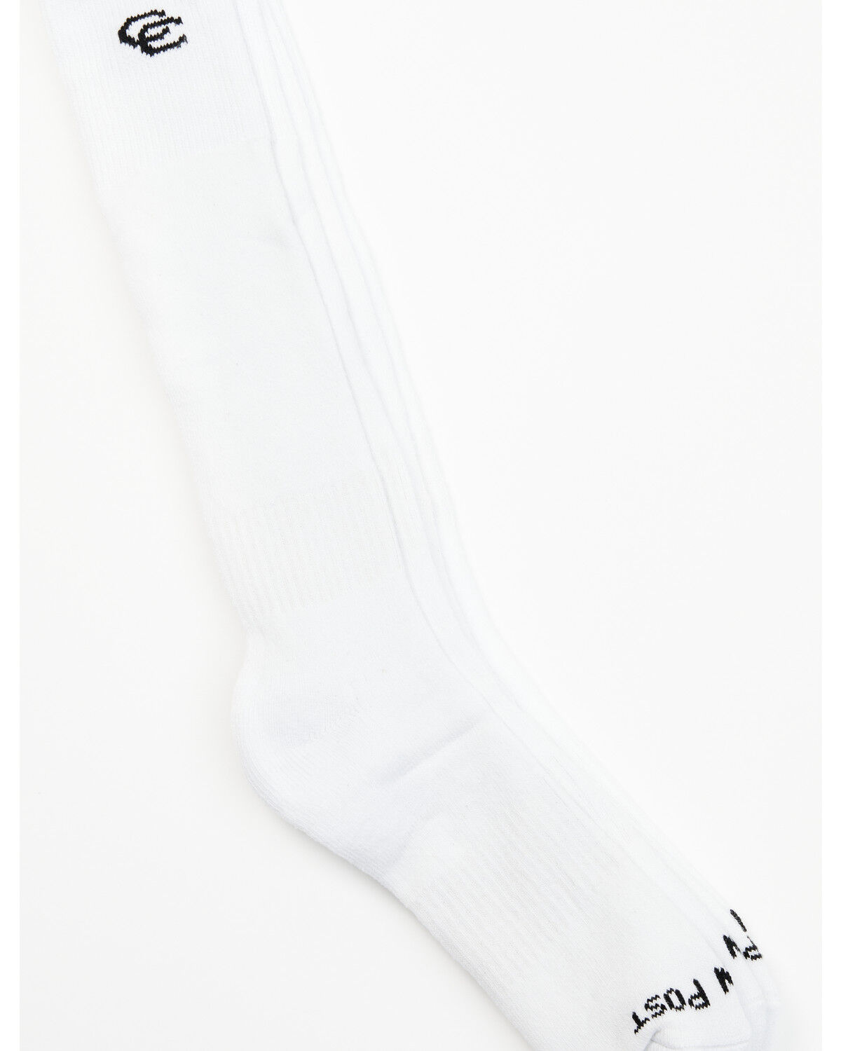 Image #1 - Dan Post Men's Cowboy Certified Crew Socks (2-Pack) - Sizes 10.5 - 13, White, hi-res