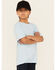 Image #2 - Carhartt Boys' Carhartt Logo Short Sleeve Graphic T-Shirt, Light Blue, hi-res