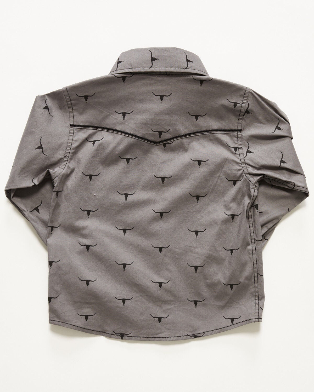 Image #3 - Cowboy Hardware Toddler Boys' Skill Scatter Long Sleeve Snap Stretch Western Shirt, Charcoal, hi-res