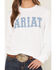 Image #3 - Ariat Women's Boot Barn Exclusive Logo Crew Neck Sweatshirt, White, hi-res