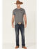 Image #2 - Howitzer Men's Heather Charcoal Freedom Union Graphic Short Sleeve T-Shirt , Charcoal, hi-res