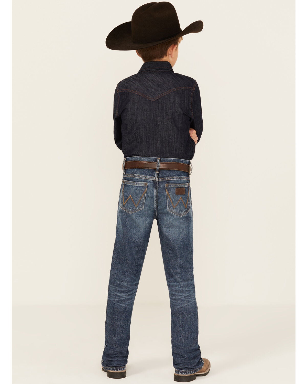 Image #3 - Wrangler Retro Boys' Whitley Slim Bootcut Stretch Denim Jeans, Blue, hi-res