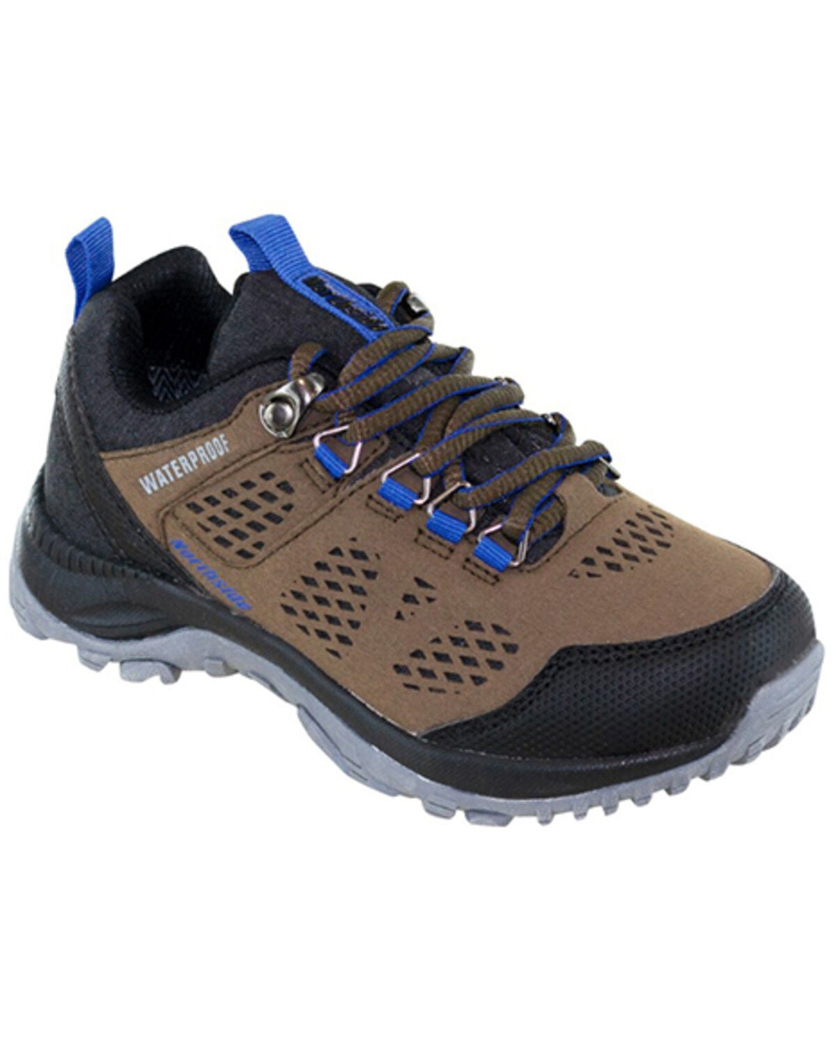 Northside Kid's Benton Mid Waterproof Lace-Up Hiking Boot - Round Toe, Blue, hi-res