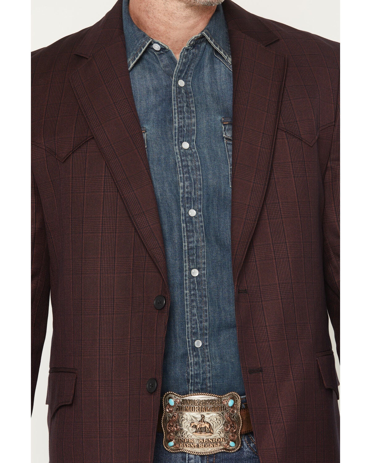 Image #3 - Circle S Men's Maro Houston Sportcoat, Maroon, hi-res