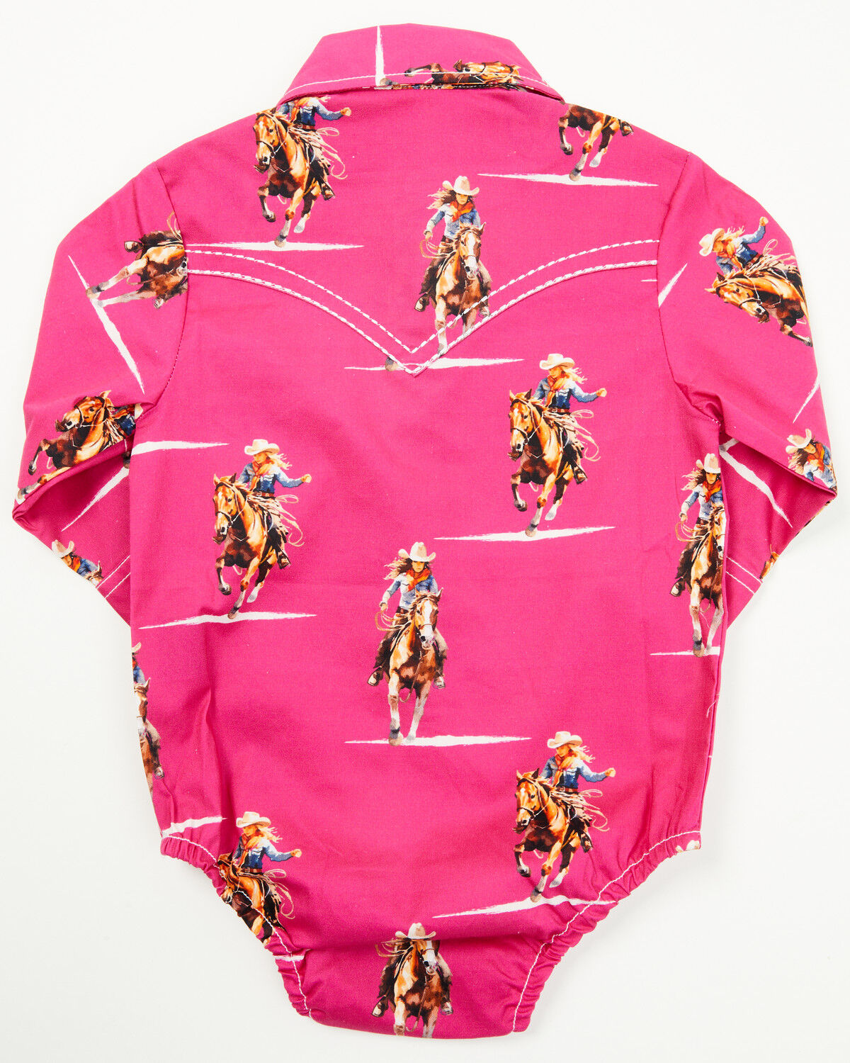 Image #3 - Cowgirl Hardware Infant Girls' Cowgirl Print Long Sleeve Snap Onesie, Pink, hi-res