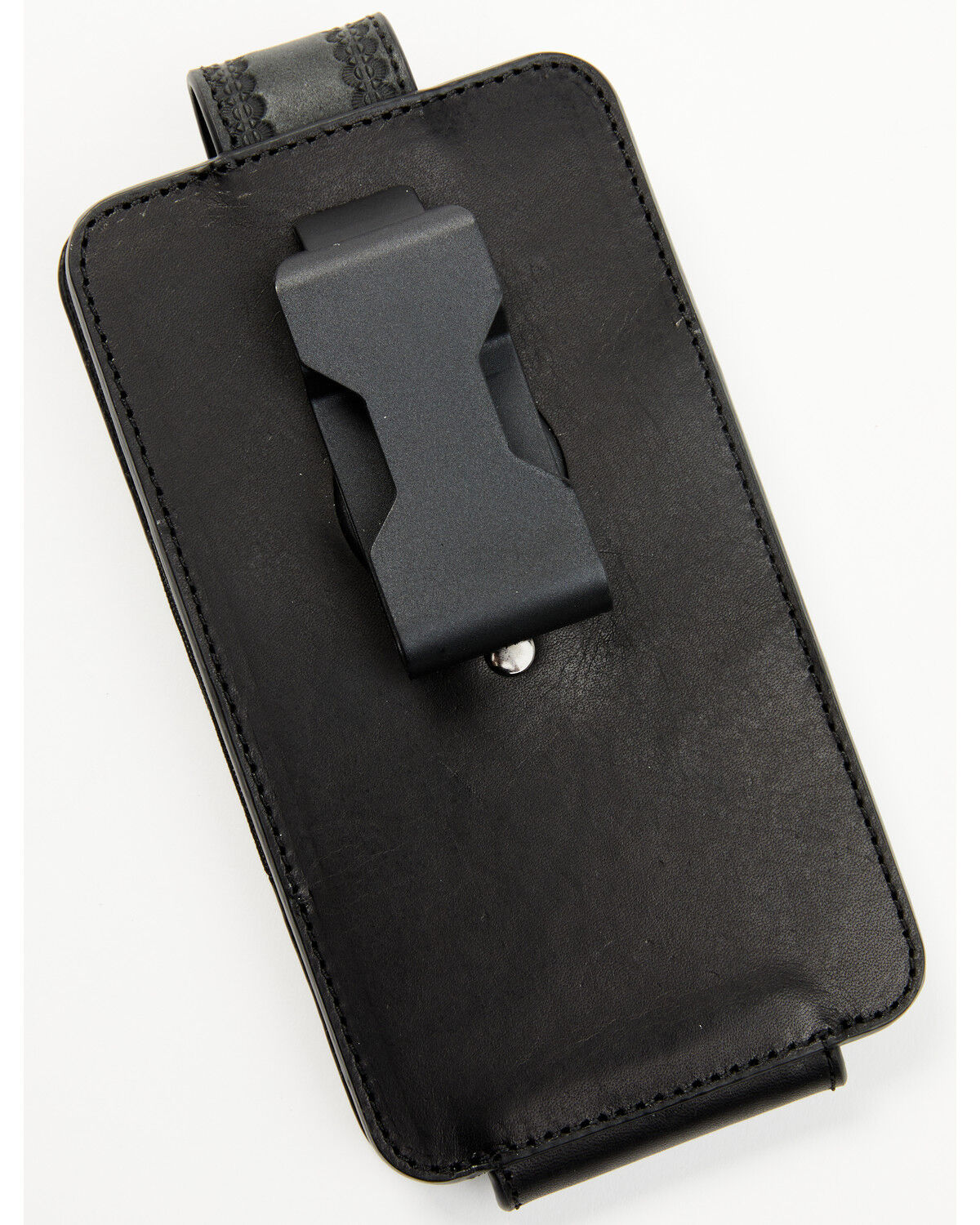 Image #2 - Cody James Men's Dwight Basketweave Tooled Cellphone Case, Black, hi-res