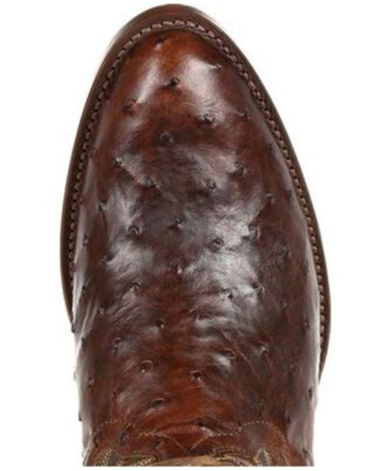 Image #6 - Durango Men's Exotic Full-Quill Ostrich Western Boots - Round Toe, Brown, hi-res