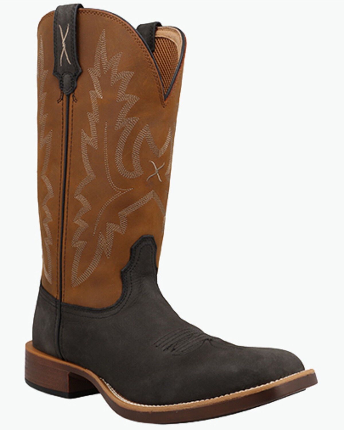 Twisted X Men's Top Hand Tall Western Boots - Broad Square Toe, Pecan, hi-res