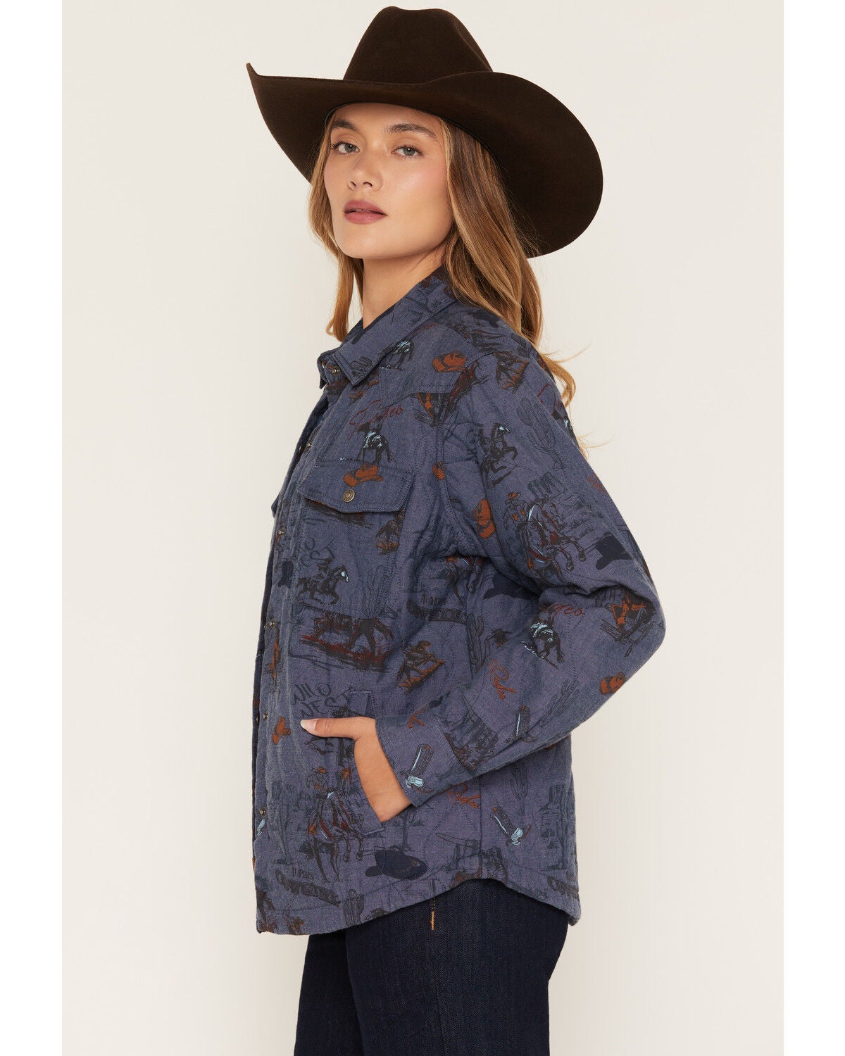 Image #3 - Ariat Women's Obispo Lightweight Insulated Jacket, Blue, hi-res
