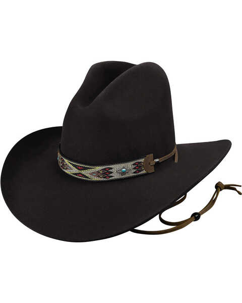 Bailey Renegade Hickstead Felt Western Fashion Hat , Black, hi-res