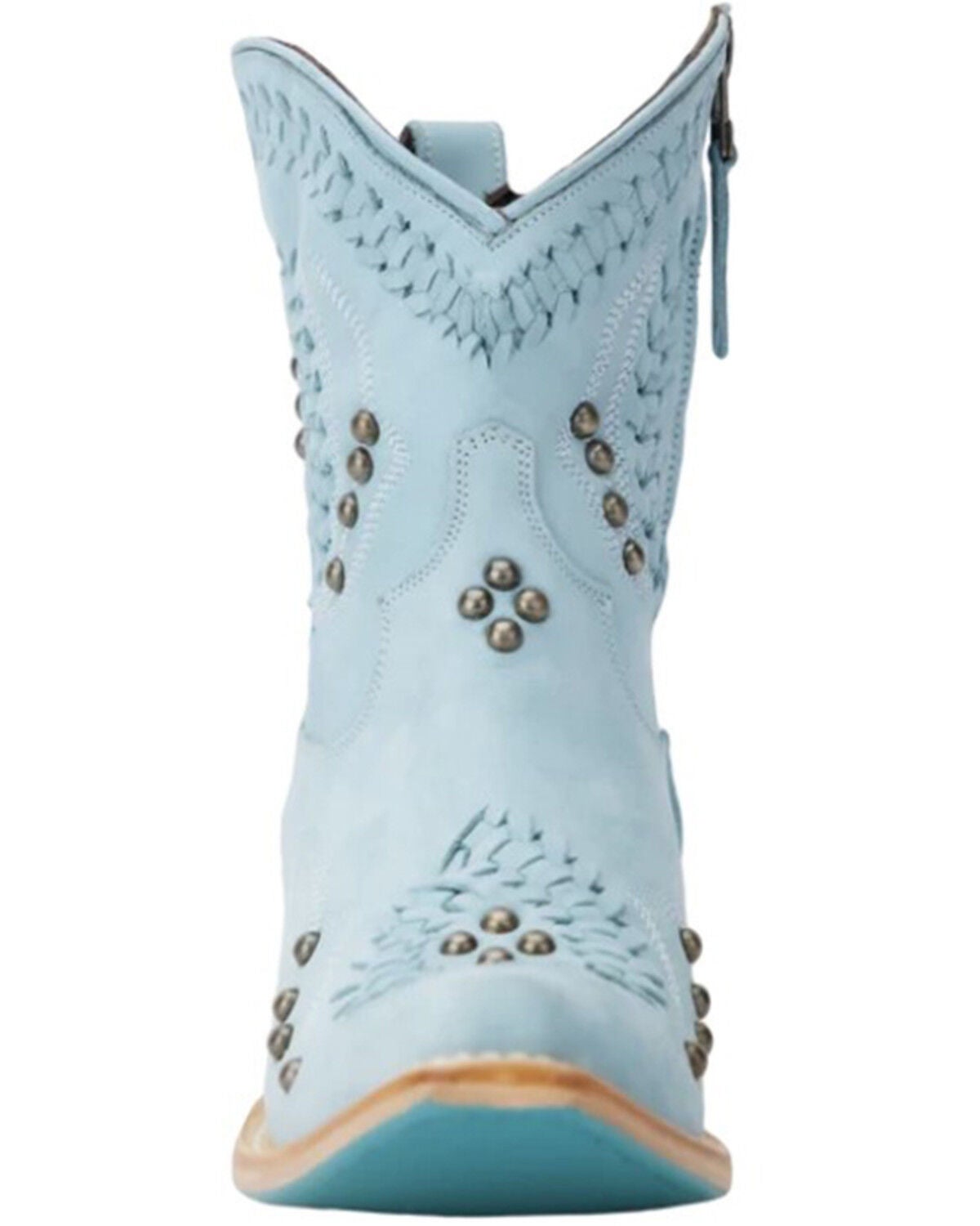 Image #4 - Lane Women's Cossette Western Booties - Snip Toe, Blue, hi-res