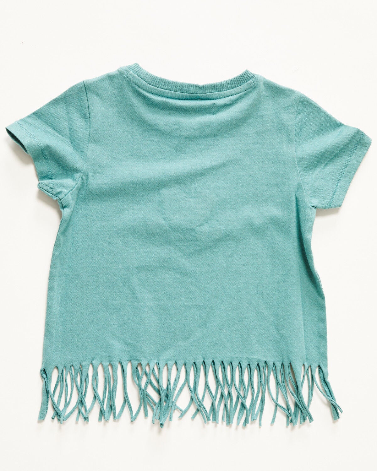 Image #3 - Shyanne Toddler Girls' Chicken Embroidered Fringe Short Sleeve Tee, Aqua, hi-res