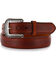 3D Men's 1 1/2" Basic Western Belt, Brown, hi-res