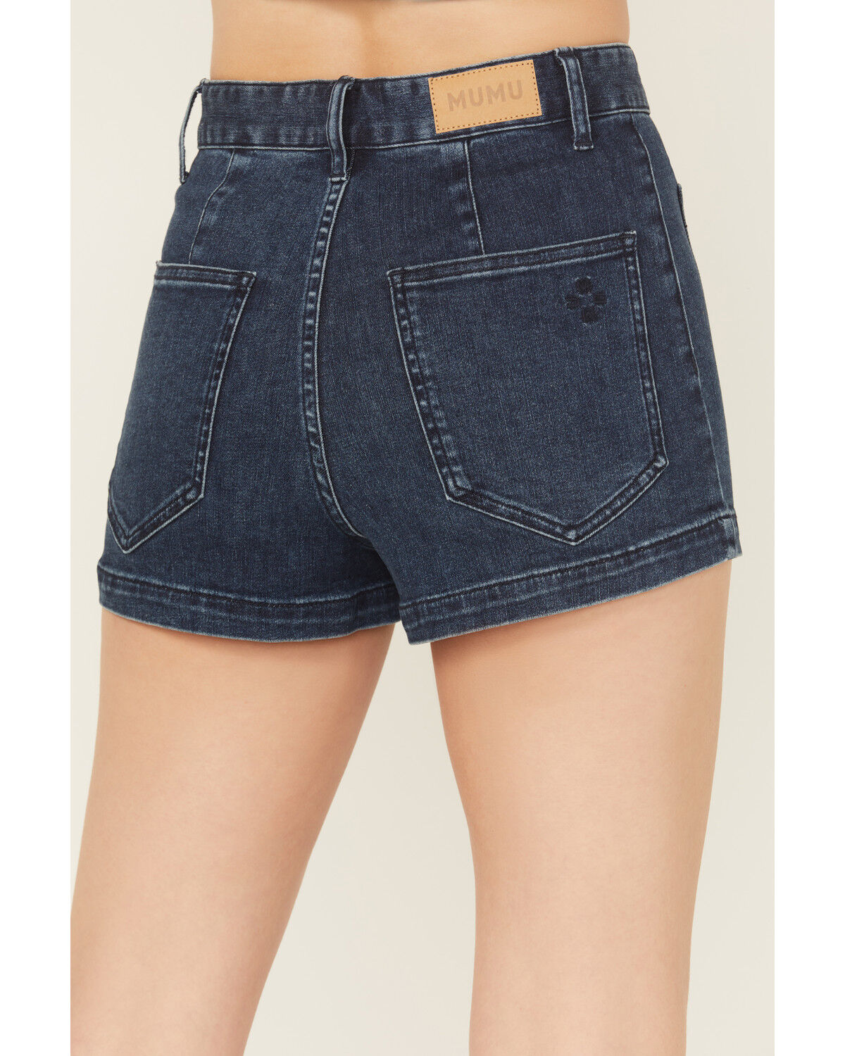 Image #4 - Show Me Your Mumu Women's Palm Springs Hot Shorts, Dark Wash, hi-res