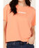 Image #3 - Dickies Women's Logo Short Sleeve Graphic Tee, Coral, hi-res