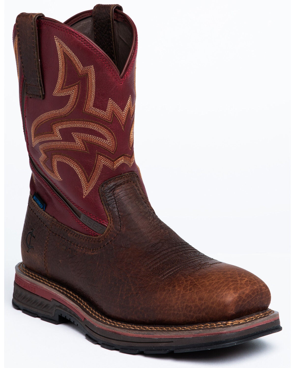 Cody James Men's 11" ASE7 Disruptor Waterproof Western Work Boots - Nano Composite Toe, Brown, hi-res