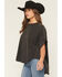 Image #2 - Blue B Women's Studded Short Sleeve Tee, Black, hi-res