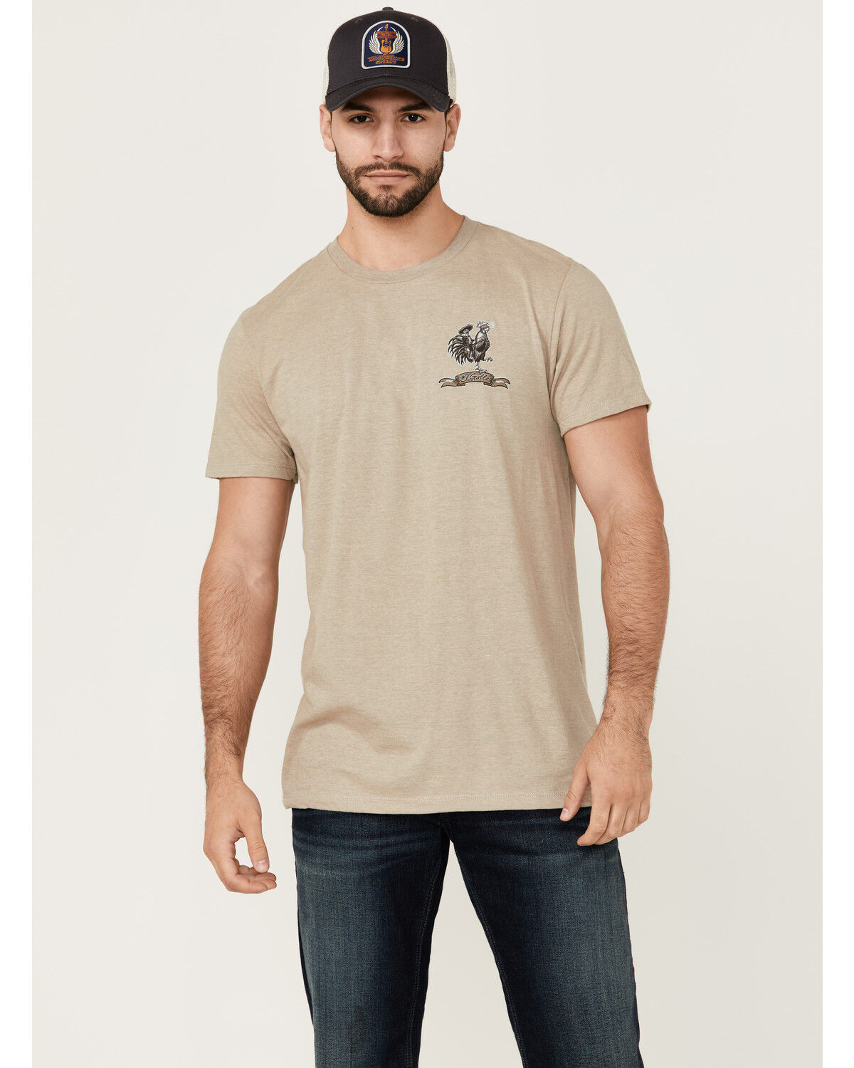 Image #1 - Moonshine Spirit Men's El Gallo Mariachi Short Sleeve Graphic T-Shirt, Tan, hi-res