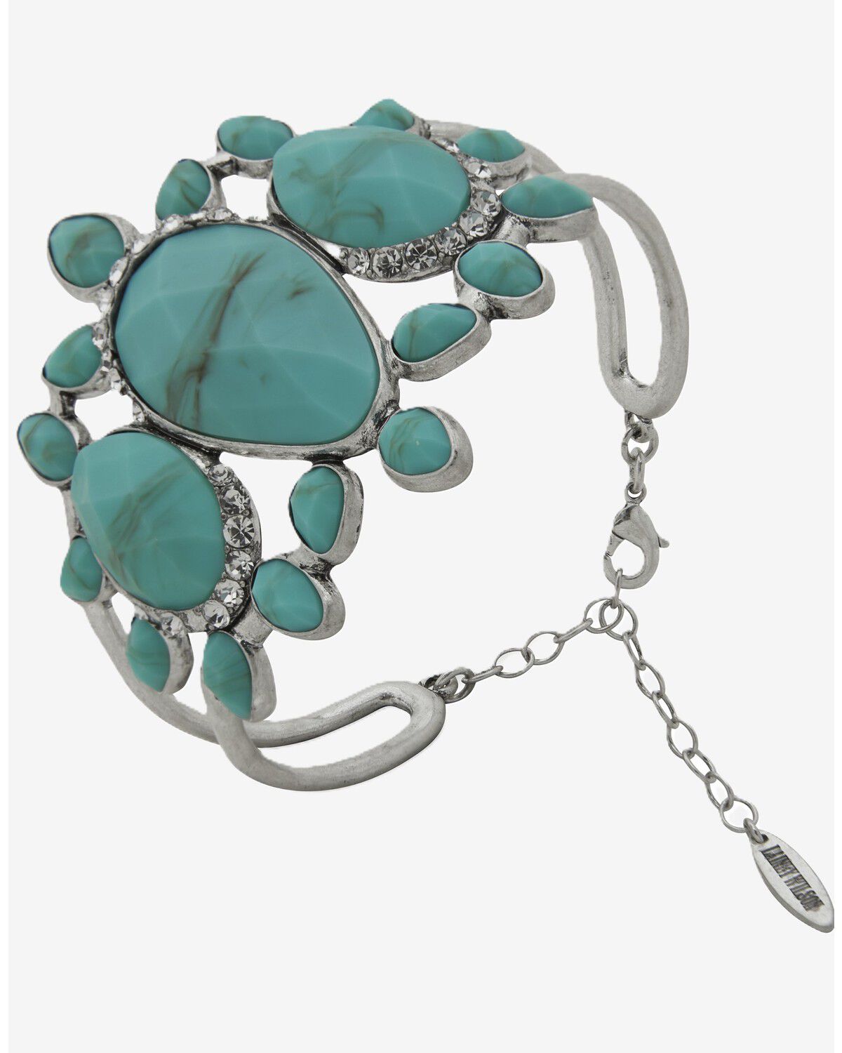 Lainey Wilson Women's Stone Cluster Cuff Bracelet, Turquoise, hi-res