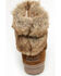Image #5 - Minnetonka Women's Everett Suede Fur Boots - Round Toe, Brown, hi-res