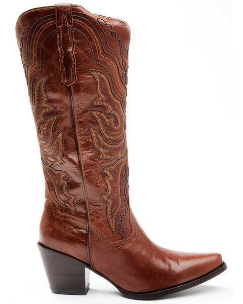 Image #2 - Dan Post Women's Chestnut Western Boots - Snip Toe, , hi-res