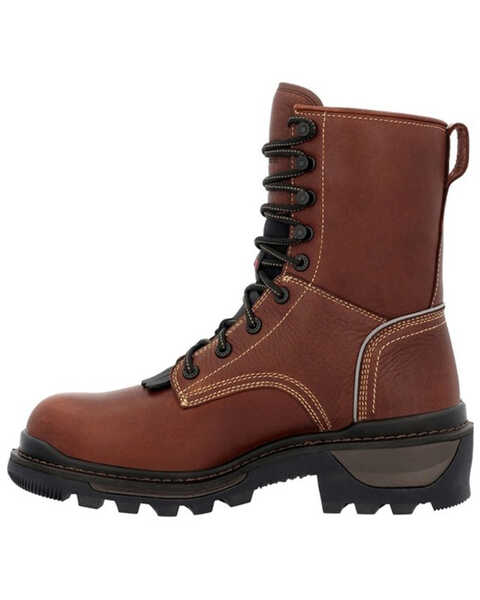 Image #3 - Rocky Men's Rams Horn Waterproof Lace-Up Logger Work Boots - Composite Toe, Brown, hi-res