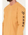Image #2 - Hawx Men's Season Logo Long Sleeve Work Shirt, Dark Yellow, hi-res