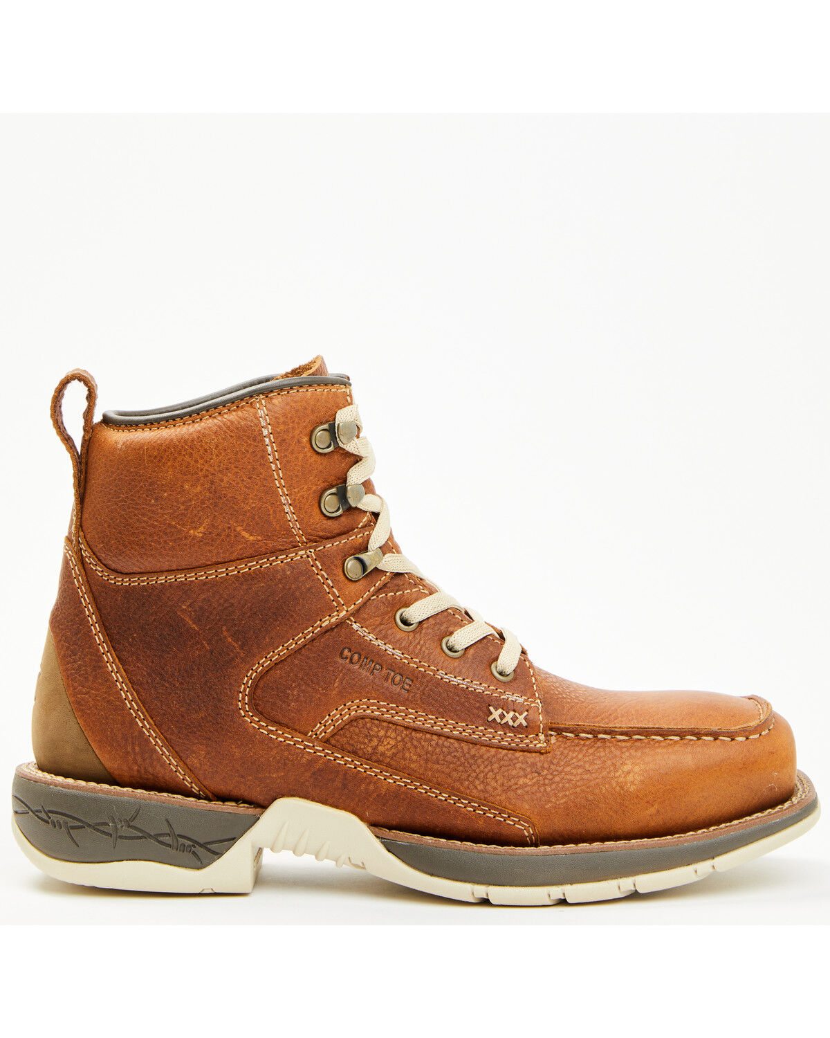 Image #2 - Cody James Men's Xero Lite Lace-Up Moc Work Boots - Composite Toe, Brown, hi-res