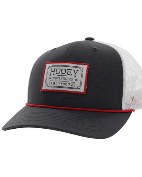 Hooey Men's Doc Logo Patch Trucker Cap , Navy, hi-res
