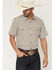 Image #1 - Gibson Trading Co Men's Sedona Tile Geo Print Short Sleeve Snap Western Shirt - Big, Brown, hi-res