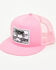 Image #1 - Lazy J Ranch Wear Women's Boot Barn Exclusive Bull Trap Ball Cap, Pink, hi-res