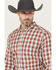 Image #2 - Ariat Men's Cruz Pro Series Plaid Print Long Sleeve Button-Down Stretch Western Shirt, Brown, hi-res