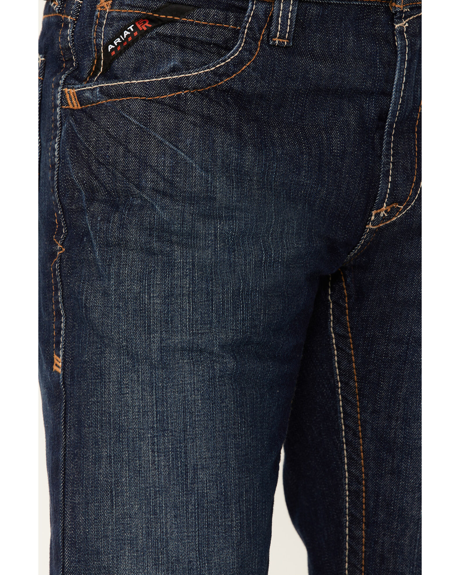 Image #3 - Ariat Men's FR M5 Slim Straight Clay Jeans, Denim, hi-res