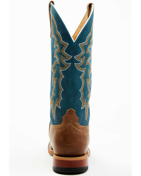 Horse Power Men's Western Boots - Wide Square Toe , Blue, hi-res