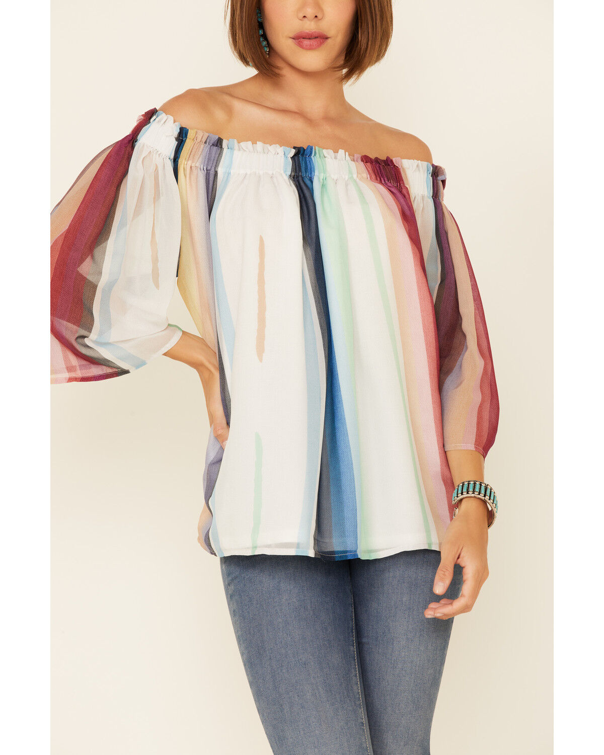 Image #3 - Tasha Polizzi Morroco Striped Off-Shoulder Top, Multi, hi-res