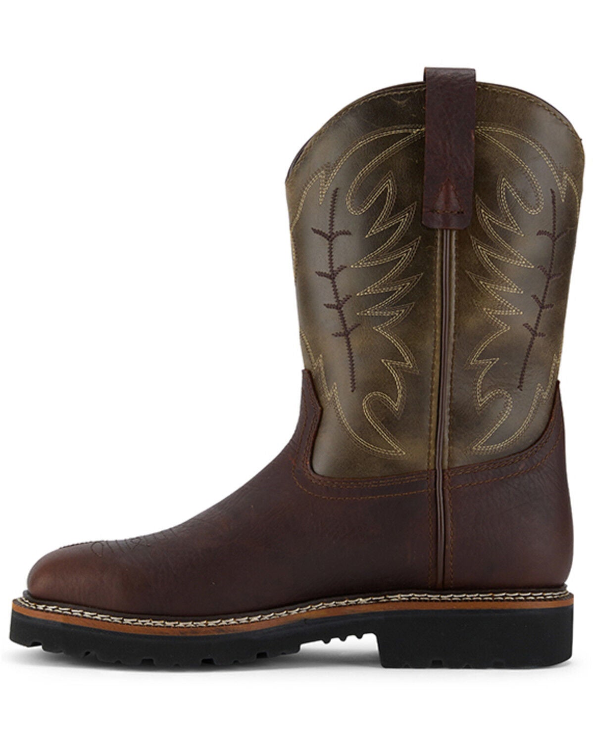Image #3 - US Boot Men's Waterproof Pull-On Work Boots - Steel Toe, Brown, hi-res