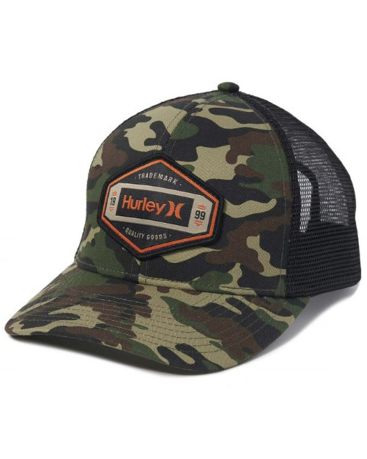 Image #1 - Hurley Men's Camo Print Brighton Logo Patch Ball Cap, Camouflage, hi-res