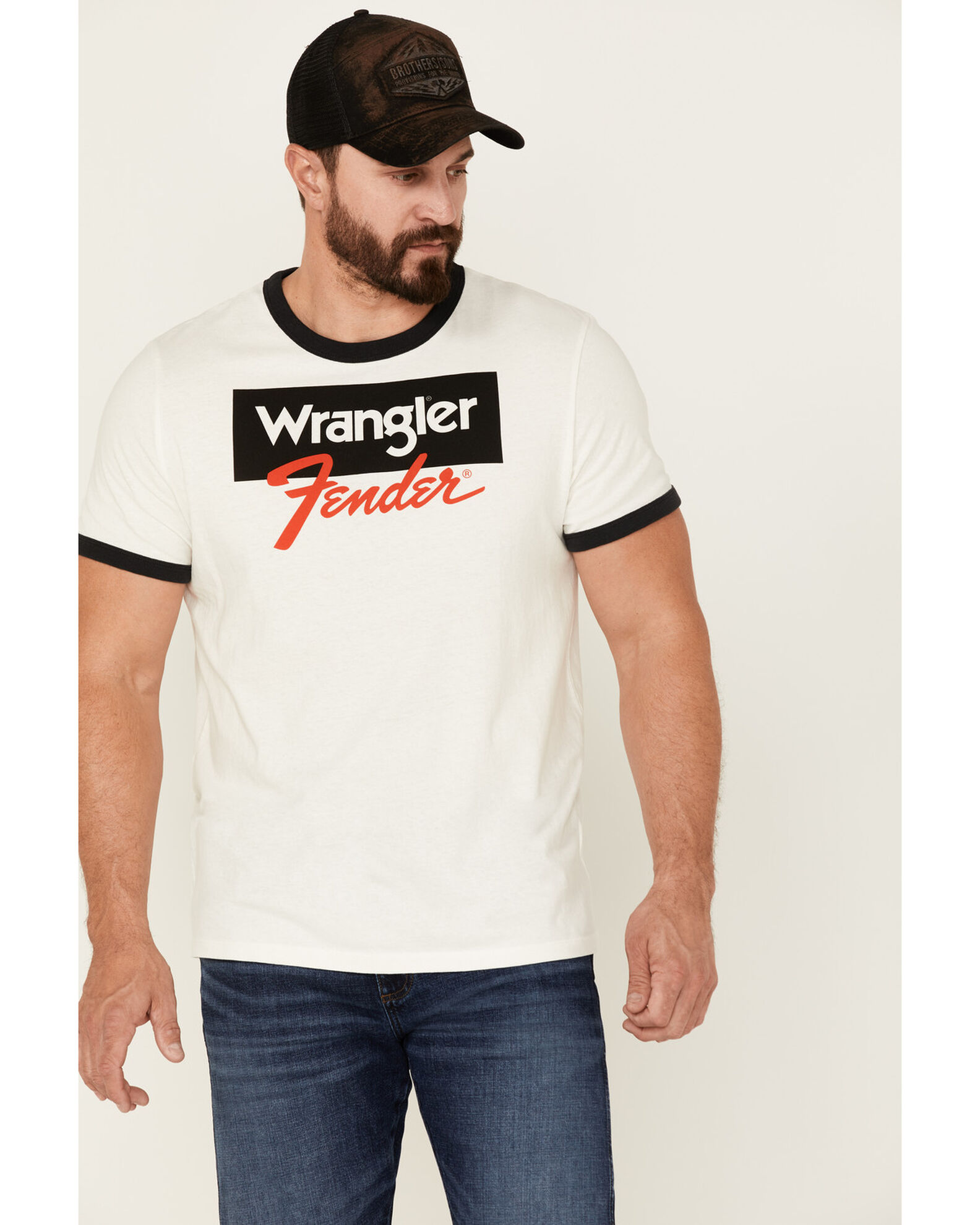 Wrangler white hot sale t shirt