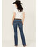 Image #3 - Wrangler Retro Women's Mae Dark Wash Mid Rise Bootcut Stretch Denim Jeans, Dark Wash, hi-res