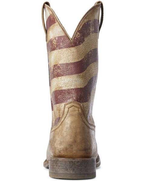 Image #3 - Ariat Men's Circuit Proud American Flag Western Boots - Broad Square Toe, Brown, hi-res