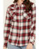 Image #3 - Wrangler Retro Women's Boot Barn Exclusive Long Sleeve Snap Western Flannel Shirt, Burgundy, hi-res