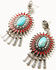 Image #2 - Idyllwind Women's Bella Strada Antique Concho Drop Earrings , Red, hi-res