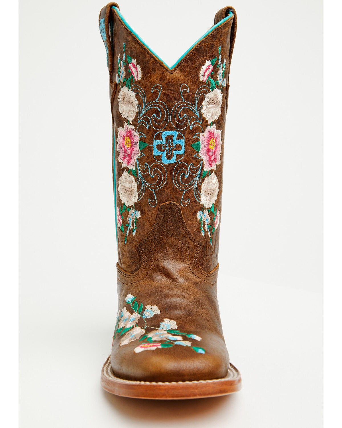 Image #4 - Macie Bean Little Girls' Honey Bunch Western Boots - Square Toe, Tan, hi-res