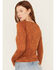 Image #4 - Shyanne Women's Long Sleeve Southwest Burnout Print Henley Shirt, Caramel, hi-res