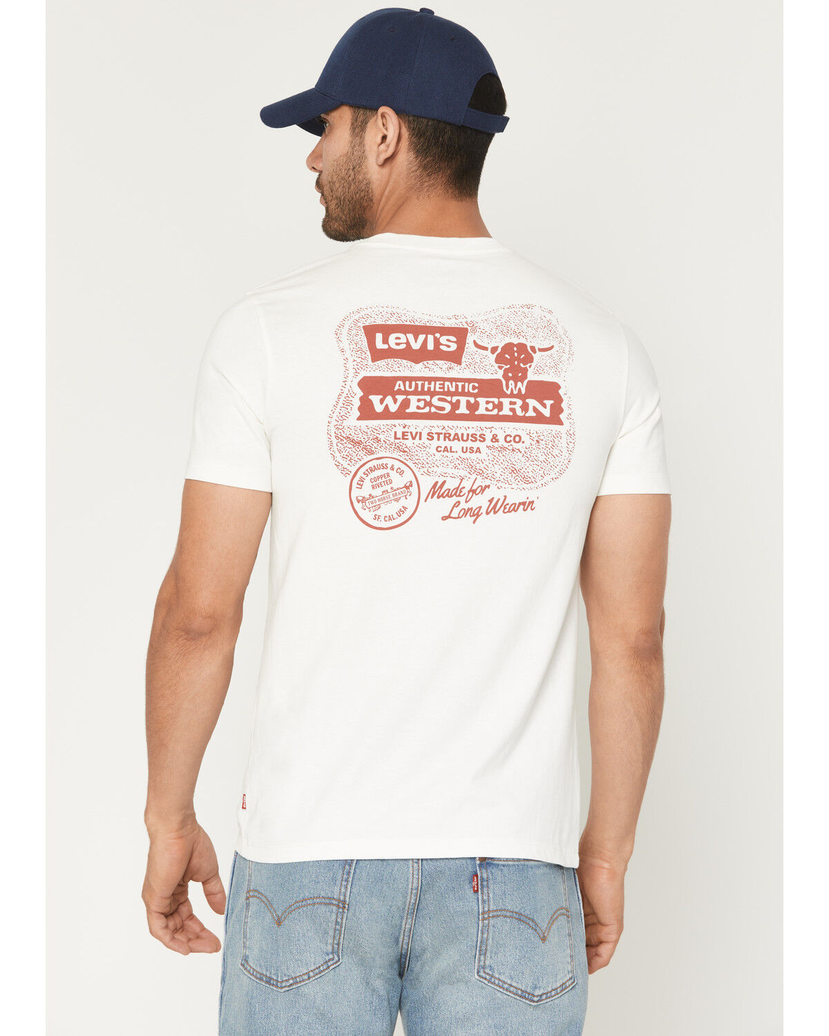 Image #1 - Levi's Men's Made For Long Wearing Logo Short Sleeve Graphic T-Shirt, Off White, hi-res