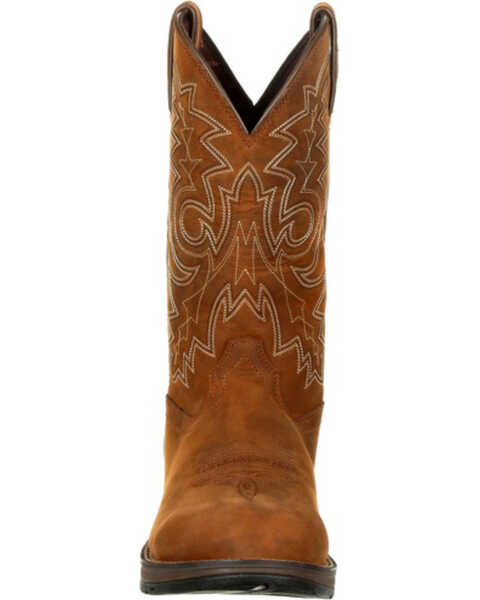 Image #4 - Durango Rebel Men's Waterproof Western Boots - Round Toe , Brown, hi-res