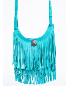 Idyllwind Women's Swing My Way Turquoise Fringe Bag, Turquoise, hi-res