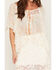 Image #3 - Wild Moss Women's Floral Print Tie-Front Blouse, Ivory, hi-res